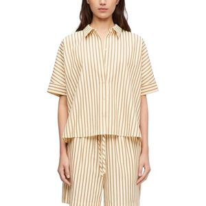 Comma Women's 2180573 Blouse Short Sleeve (Pack of 1), Brown, 18 Comma Women's 2180573 Blouse Short Sleeve (Pack of 1), Brown, 18