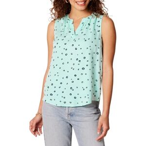 Amazon Essentials Women's Sleeveless V-Neck Woven Shirt, Aqua Blue Poppy, XXL Amazon Essentials Women's Sleeveless V-Neck Woven Shirt, Aqua Blue Poppy, XXL