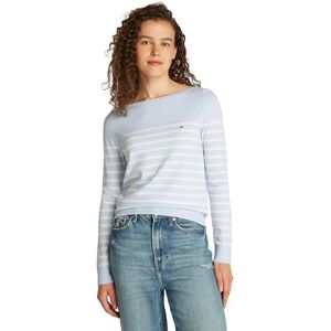 Tommy Hilfiger Women's Knitted Jumper, Multicolor (Breezy Blue/Ivory Petal STP), XXL Tommy Hilfiger Women's Knitted Jumper, Multicolor (Breezy Blue/Ivory Petal STP), XXL