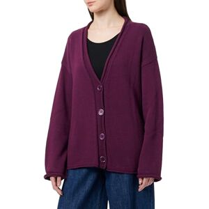 Trendyol Women's Straight Long Sleeve Plus Size Cardigan Sweater, Plum, S Trendyol Women's Straight Long Sleeve Plus Size Cardigan Sweater, Plum, S