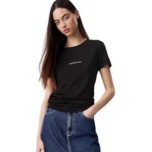 Calvin Klein Jeans Women's Monologo Slim Fit Short Sleeve Round Neck T-Shirt, Black (Ck Black), S Calvin Klein Jeans Women's Monologo Slim Fit Short Sleeve Round Neck T-Shirt, Black (Ck Black), S