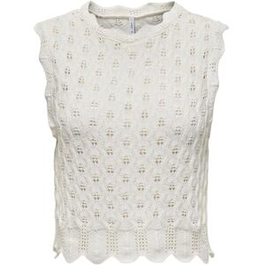 ONLY Female Knitted top, Sleeveless, Cloud Dancer, XS ONLY Female Knitted top, Sleeveless, Cloud Dancer, XS