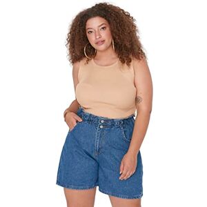 Trendyol Women Plus Size Slim Bodycon Crew Neck Knitwear Plus Size Blouse Camel Trendyol Women Plus Size Slim Bodycon Crew Neck Knitwear Plus Size Blouse Camel