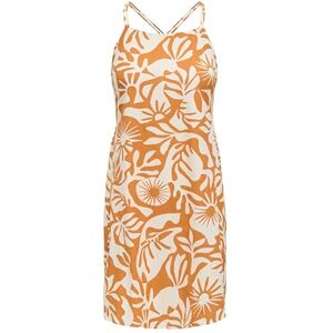 ONLY Women's Onljakiri Linen Strap Dress Ptm, Harvest Pumpkin, M ONLY Women's Onljakiri Linen Strap Dress Ptm, Harvest Pumpkin, M