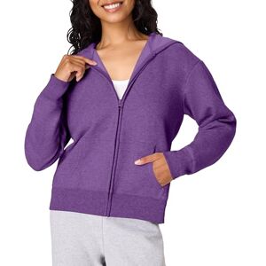 Hanes Women's, EcoSmart Fleece Full Hoodie, Zip-up Hooded Sweatshirt, Violet Splendor Heather, XXL Hanes Women's, EcoSmart Fleece Full Hoodie, Zip-up Hooded Sweatshirt, Violet Splendor Heather, XXL