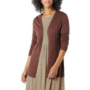 Amazon Essentials Women's Lightweight Long Open-Front Cardigan (Available in Plus Size), Dark Chestnut Brown Heather, XXL Amazon Essentials Women's Lightweight Long Open-Front Cardigan (Available in Plus Size), Dark Chestnut Brown Heather, XXL