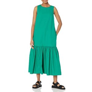 The Drop Women's Ilana Loose Sleeveless Wide-hem Poplin Maxi Dress, Ultramarine Green, XS The Drop Women's Ilana Loose Sleeveless Wide-hem Poplin Maxi Dress, Ultramarine Green, XS