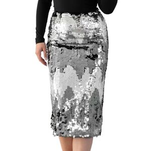 Lovedrobe Women's Midi Skirt Ladies Pencil Disc Sequin Embellished Ombre Back Split Sparkling Shiny Silver Party Evening Occasion, Charcoal Grey 42, Charcoal Grey, 14 Lovedrobe Women's Midi Skirt Ladies Pencil Disc Sequin Embellished Ombre Back Split Sparkling Shiny Silver Party Evening Occasion, Charcoal Grey 42, Charcoal Grey, 14