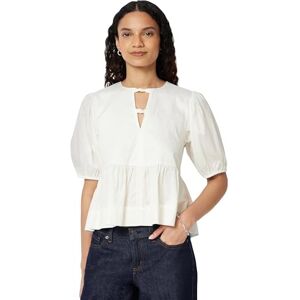 Amazon Essentials Women's Cotton Sateen Relaxed-Fit Peplum Blouse, White, XX-Large Amazon Essentials Women's Cotton Sateen Relaxed-Fit Peplum Blouse, White, XX-Large