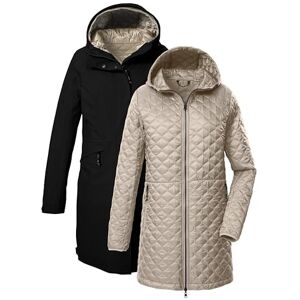 killtec KOW 22 WMN JCKT Women's 3-in-1 Functional Parka with Hood, Waterproof and with Zip-In Quilted Jacket, Black, 40, 43312-000 killtec KOW 22 WMN JCKT Women's 3-in-1 Functional Parka with Hood, Waterproof and with Zip-In Quilted Jacket, Black, 40, 43312-000