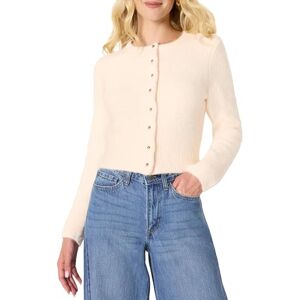 Amazon Essentials Women's Regular-Fit Faux Mohair Button-Down Cardigan, Cream, S Amazon Essentials Women's Regular-Fit Faux Mohair Button-Down Cardigan, Cream, S
