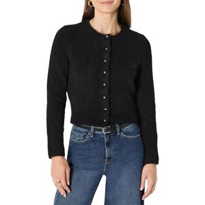 Amazon Essentials Women's Regular-Fit Faux Mohair Button-Down Cardigan, Black, L Amazon Essentials Women's Regular-Fit Faux Mohair Button-Down Cardigan, Black, L