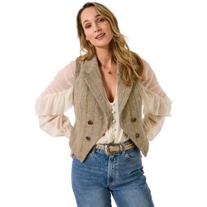 Joe Browns Women's Chic Tweed Waistcoat, Regular, Brown, UK 10 Joe Browns Women's Chic Tweed Waistcoat, Regular, Brown, UK 10