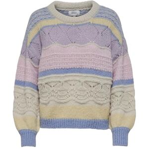 ONLY Women's Onladina Life L/S Ex KNT Pullover Sweater, Birch/Pattern: as Sample, XL ONLY Women's Onladina Life L/S Ex KNT Pullover Sweater, Birch/Pattern: as Sample, XL