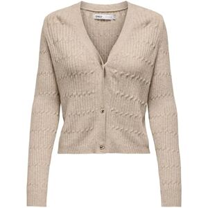 ONLY Womens Onlkatia Ls Cable V-Neck KNT Noos Cardigan Sweater, Mocha Meringue, M UK ONLY Womens Onlkatia Ls Cable V-Neck KNT Noos Cardigan Sweater, Mocha Meringue, M UK