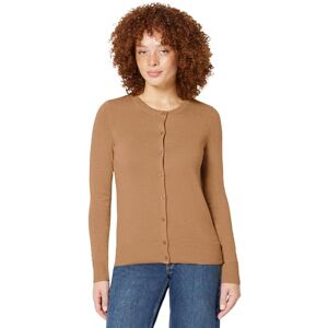 Amazon Essentials Women's Lightweight Crewneck Cardigan Jumper (Available in Plus Size), Camel Heather, M Amazon Essentials Women's Lightweight Crewneck Cardigan Jumper (Available in Plus Size), Camel Heather, M