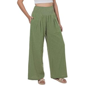 Lofbaz Women Summer Flowy Cotton Linen Palazzo Wide Leg Pants Beach High Waisted Trousers Boho Long Lounge Pant with Pockets Sage Green S Lofbaz Women Summer Flowy Cotton Linen Palazzo Wide Leg Pants Beach High Waisted Trousers Boho Long Lounge Pant with Pockets Sage Green S