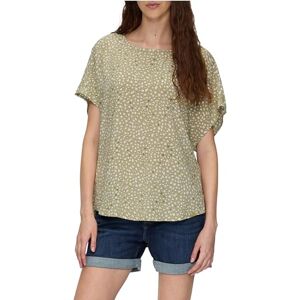 QS Oversized Viscose Blouse Flowing Fit with Cut-Out Detail for Casual Looks, Green 72a1, 10 QS Oversized Viscose Blouse Flowing Fit with Cut-Out Detail for Casual Looks, Green 72a1, 10