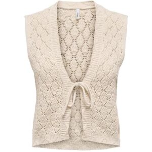 ONLY Women's Onlchili S/L String Cardigan KNT Nca, Ecru, XL ONLY Women's Onlchili S/L String Cardigan KNT Nca, Ecru, XL