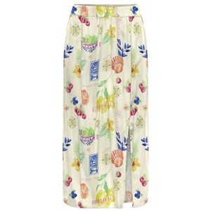 ONLY Women's Onlnova Life Vis Lamar Slit Skirt AOP, Cloud Dancer, L ONLY Women's Onlnova Life Vis Lamar Slit Skirt AOP, Cloud Dancer, L