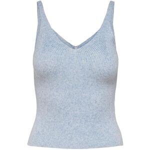 ONLY Women's ONLLINA S/L TOP KNT NOOS Vest, Cashmere Blue/Detail:W. Melange, M ONLY Women's ONLLINA S/L TOP KNT NOOS Vest, Cashmere Blue/Detail:W. Melange, M