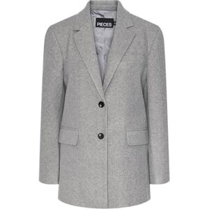PIECES PCMAGDA Blazer, Medium Grey Melange, 12 PIECES PCMAGDA Blazer, Medium Grey Melange, 12