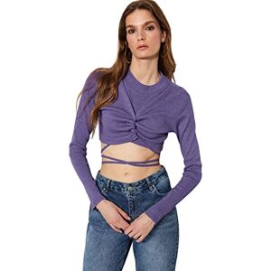 Trendyol FeMan Regular fit Basic Crew Neck Knit Blouse Purple Trendyol FeMan Regular fit Basic Crew Neck Knit Blouse Purple
