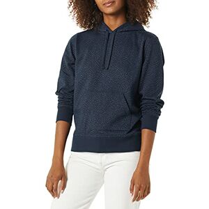 Amazon Essentials Women's French Terry Fleece Pullover Hoodie, Navy Cheetah, M Amazon Essentials Women's French Terry Fleece Pullover Hoodie, Navy Cheetah, M