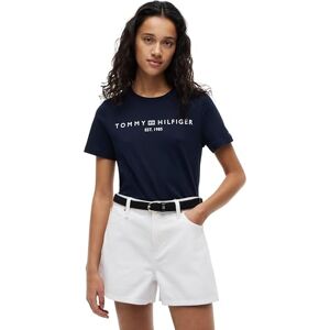 Tommy Hilfiger Women's Round Neck Short Sleeve T-Shirt, Blue (Dark Night Navy), XXS Tommy Hilfiger Women's Round Neck Short Sleeve T-Shirt, Blue (Dark Night Navy), XXS