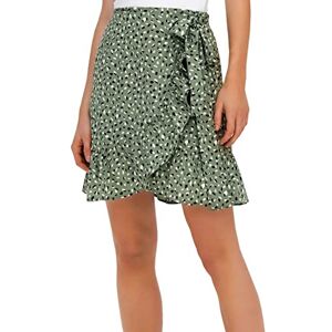 ONLY Women's ONLOLIVIA WRAP Skirt WVN NOOS Skirt, Hedge Green/AOP:Hella Graphic, S ONLY Women's ONLOLIVIA WRAP Skirt WVN NOOS Skirt, Hedge Green/AOP:Hella Graphic, S
