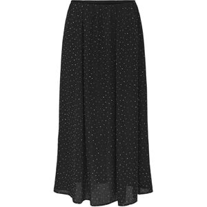 ONLY Onlzeke Long Stud Skirt WVN, Black, M ONLY Onlzeke Long Stud Skirt WVN, Black, M