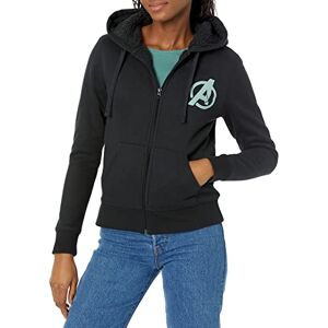 Amazon Essentials Disney Marvel Star Wars Princess Women's Fleece Sherpa-Lined Full-Zip Hoodies, Avengers Logo, XL Amazon Essentials Disney Marvel Star Wars Princess Women's Fleece Sherpa-Lined Full-Zip Hoodies, Avengers Logo, XL