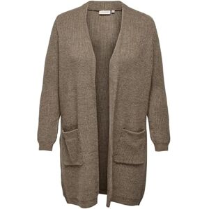 ONLY CARMAKOMA Female Curvy Long Sleeve Cardigan, Caribou/Detail: Melange, 20/22 ONLY CARMAKOMA Female Curvy Long Sleeve Cardigan, Caribou/Detail: Melange, 20/22