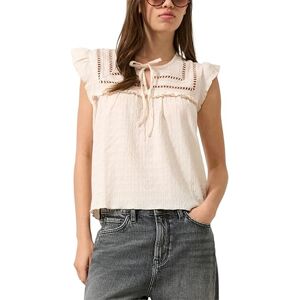 QS s.Oliver Bernd freier GmbH & co. kg/s.Oliver 2181284 Women's Short-Sleeved Blouse Shirt, Cream, XS QS s.Oliver Bernd freier GmbH & co. kg/s.Oliver 2181284 Women's Short-Sleeved Blouse Shirt, Cream, XS