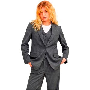 JJXX Women's Jxana Mary Brushed Reg Blazer TLR Sn, Dark Grey Melange/Stripes: Light Grey, 6 JJXX Women's Jxana Mary Brushed Reg Blazer TLR Sn, Dark Grey Melange/Stripes: Light Grey, 6