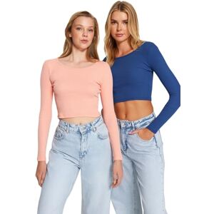 Trendyol Women Fitted Basic Boat Neck Knit Blouse Trendyol Women Fitted Basic Boat Neck Knit Blouse