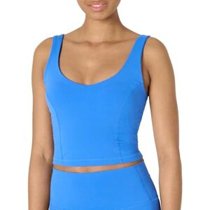 Amazon Essentials Women's Active FormFlex Buttery Soft Light Support Crop Tank with Bra, Ocean Blue, XXL Amazon Essentials Women's Active FormFlex Buttery Soft Light Support Crop Tank with Bra, Ocean Blue, XXL