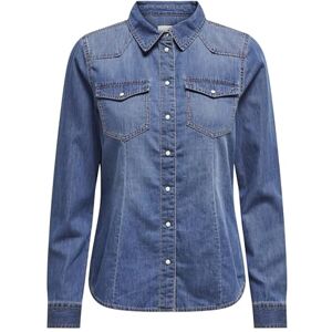 ONLY Womens Onlalexa L/S DNM Shirt Fs Noos Blouse, Medium Blue (Medium Blue Denim), M UK ONLY Womens Onlalexa L/S DNM Shirt Fs Noos Blouse, Medium Blue (Medium Blue Denim), M UK