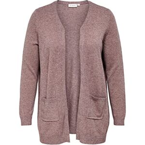 ONLY Carmakoma Women's Caresly L/S Open Cardigan KNT Cardigan, Rose Brown/Detail: Melange, XL Plus ONLY Carmakoma Women's Caresly L/S Open Cardigan KNT Cardigan, Rose Brown/Detail: Melange, XL Plus