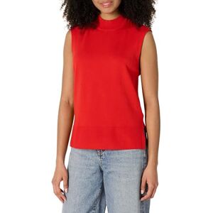 Amazon Essentials Women's Regular-Fit Short-Sleeve Crewneck Pullover Jumper Top, Bright Poppy Red, XL Amazon Essentials Women's Regular-Fit Short-Sleeve Crewneck Pullover Jumper Top, Bright Poppy Red, XL
