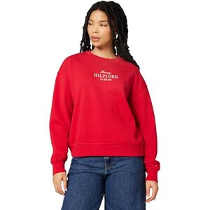Tommy Hilfiger Women’s Regular Cotton Sweatshirt, Red (Primary Red), M Tommy Hilfiger Women’s Regular Cotton Sweatshirt, Red (Primary Red), M