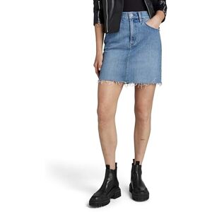 G-STAR Women's Viktoria Shorts Skirt Clean Edge , Blue (sun faded zee destroyed D24387-D538-G332), 28 G-STAR Women's Viktoria Shorts Skirt Clean Edge , Blue (sun faded zee destroyed D24387-D538-G332), 28