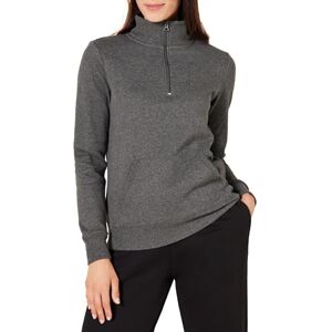 Amazon Essentials Women's Long-Sleeve Fleece Quarter-Zip Jumper (Available in Plus Sizes), Charcoal Heather, L Amazon Essentials Women's Long-Sleeve Fleece Quarter-Zip Jumper (Available in Plus Sizes), Charcoal Heather, L