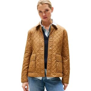 Tommy Hilfiger Women’s Nylon Slim Quilted Jacket with Pointed Collar, Brown (Hickory), XS Tommy Hilfiger Women’s Nylon Slim Quilted Jacket with Pointed Collar, Brown (Hickory), XS