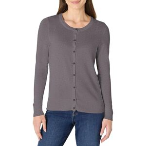 Amazon Essentials Women's Lightweight Crewneck Cardigan Jumper (Available in Plus Size), Charcoal Heather, 4XL Plus Amazon Essentials Women's Lightweight Crewneck Cardigan Jumper (Available in Plus Size), Charcoal Heather, 4XL Plus