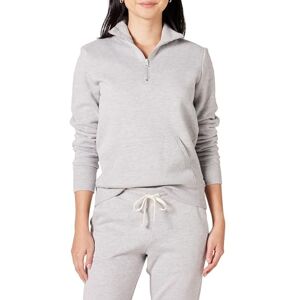 Amazon Essentials Women's Long-Sleeve Fleece Quarter-Zip Jumper (Available in Plus Sizes), Light Grey Heather, XL Amazon Essentials Women's Long-Sleeve Fleece Quarter-Zip Jumper (Available in Plus Sizes), Light Grey Heather, XL