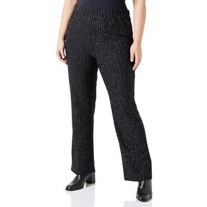 ONLY Carmakoma Women's Carlisa Shine Pinstripe Pant JRS Suit Trousers, Black/Detail: Silver Glitter, XL ONLY Carmakoma Women's Carlisa Shine Pinstripe Pant JRS Suit Trousers, Black/Detail: Silver Glitter, XL