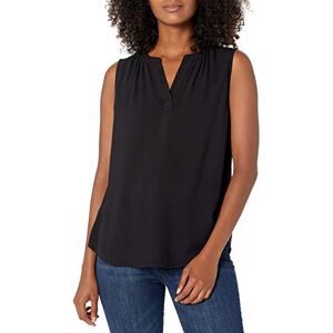 Amazon Essentials Women's Sleeveless V-Neck Woven Shirt, Black, XXL Amazon Essentials Women's Sleeveless V-Neck Woven Shirt, Black, XXL