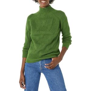 Amazon Essentials Women's Soft Touch Cable Knit Funnel Neck Chunky Jumper, Green, XS Amazon Essentials Women's Soft Touch Cable Knit Funnel Neck Chunky Jumper, Green, XS