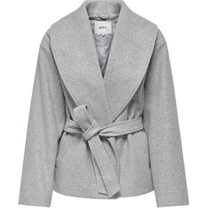 ONLY Onlaugusta Life Short Coat Otw, Light Grey Mix, M ONLY Onlaugusta Life Short Coat Otw, Light Grey Mix, M